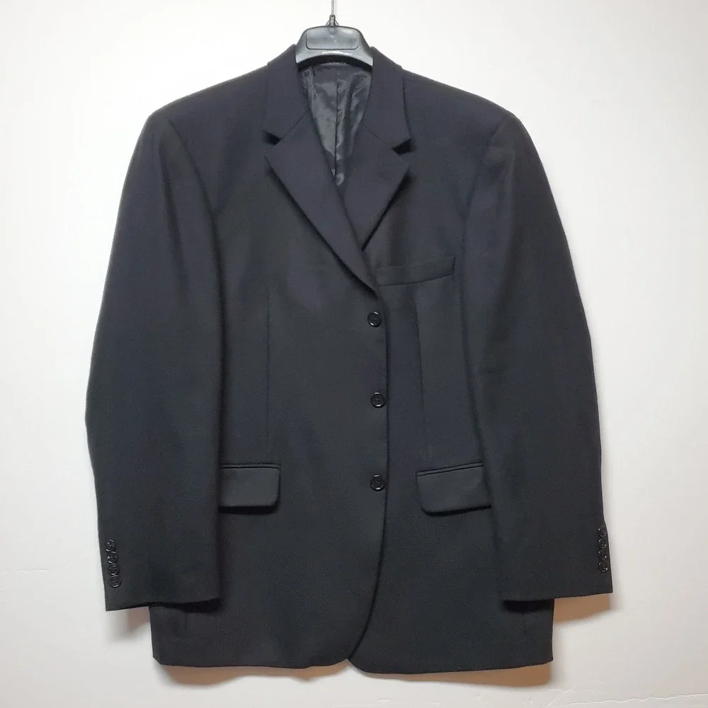 Gianfranco Ruffini Black Lambswool‎ Cashmere Blazer Men’s 44 Regular - Macedonia